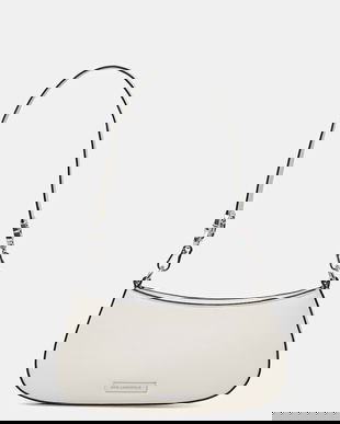 Karl Lagerfeld geantă baguette pentru femei, cu imitație de piele IKON