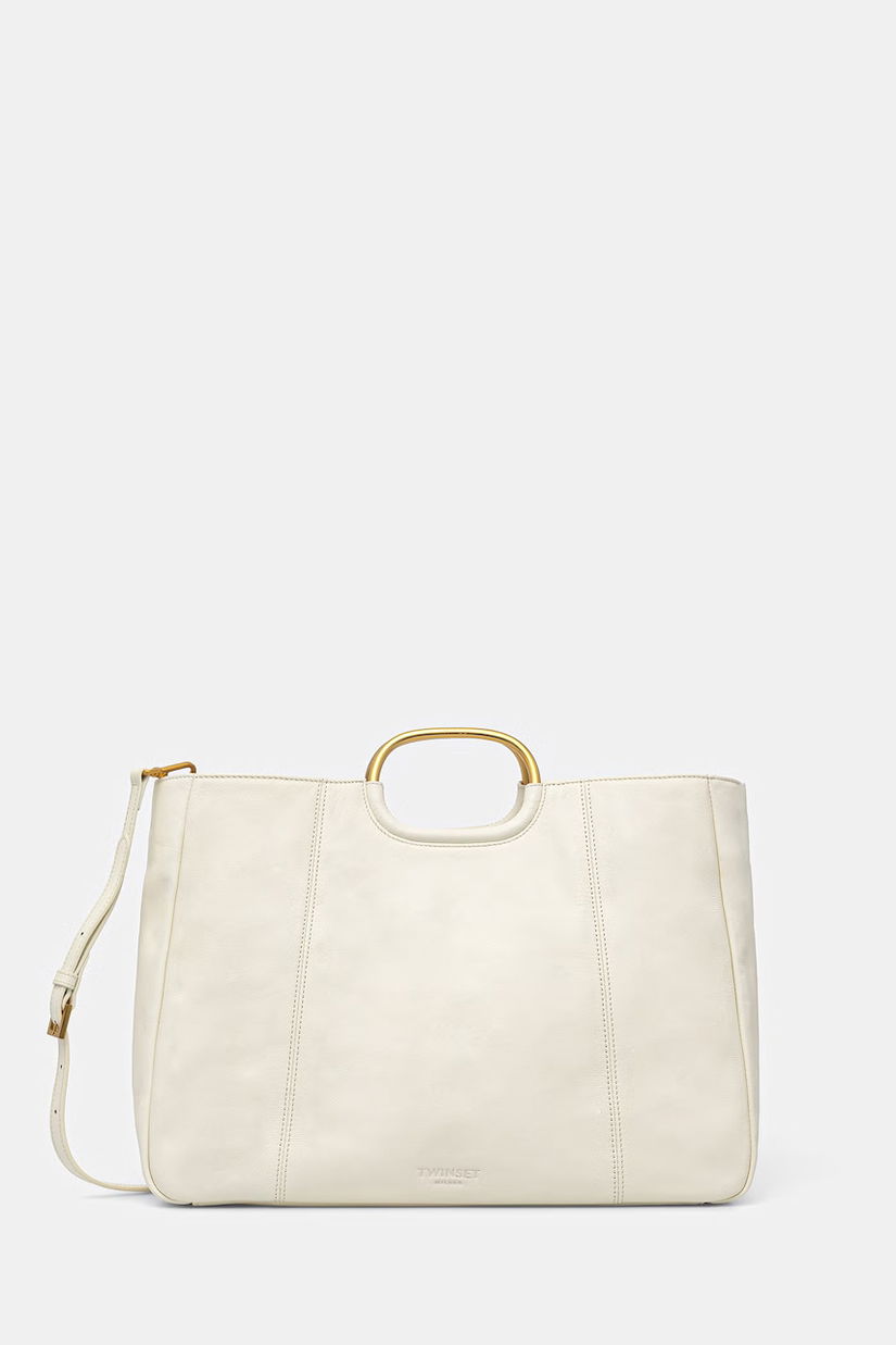 Twinset tote bag pentru femei, din piele