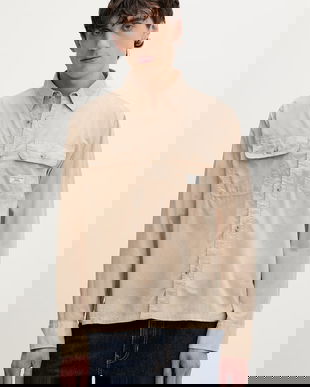 Guess Jeans cămașă safari pentru bărbați, din bumbac