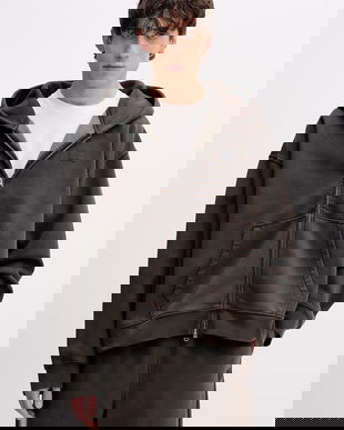 Vans hanorac cu fermoar și glugă pentru bărbați, din bumbac Premium LX Full Zip