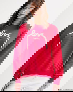 Converse hanorac pentru femei, din amestec de bumbac x CHUCKS in LOVE