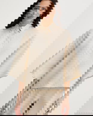 MM by Max Mara cămașă pentru femei, din in RITO