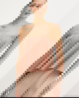 Twinset bluză cu umerii goi de pentru femei, cu amestec de lână