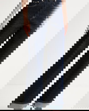 Gestuz blugi wide leg pentru femei