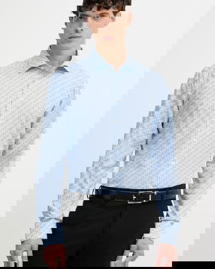 Eton cămașă pentru bărbați, din bumbac