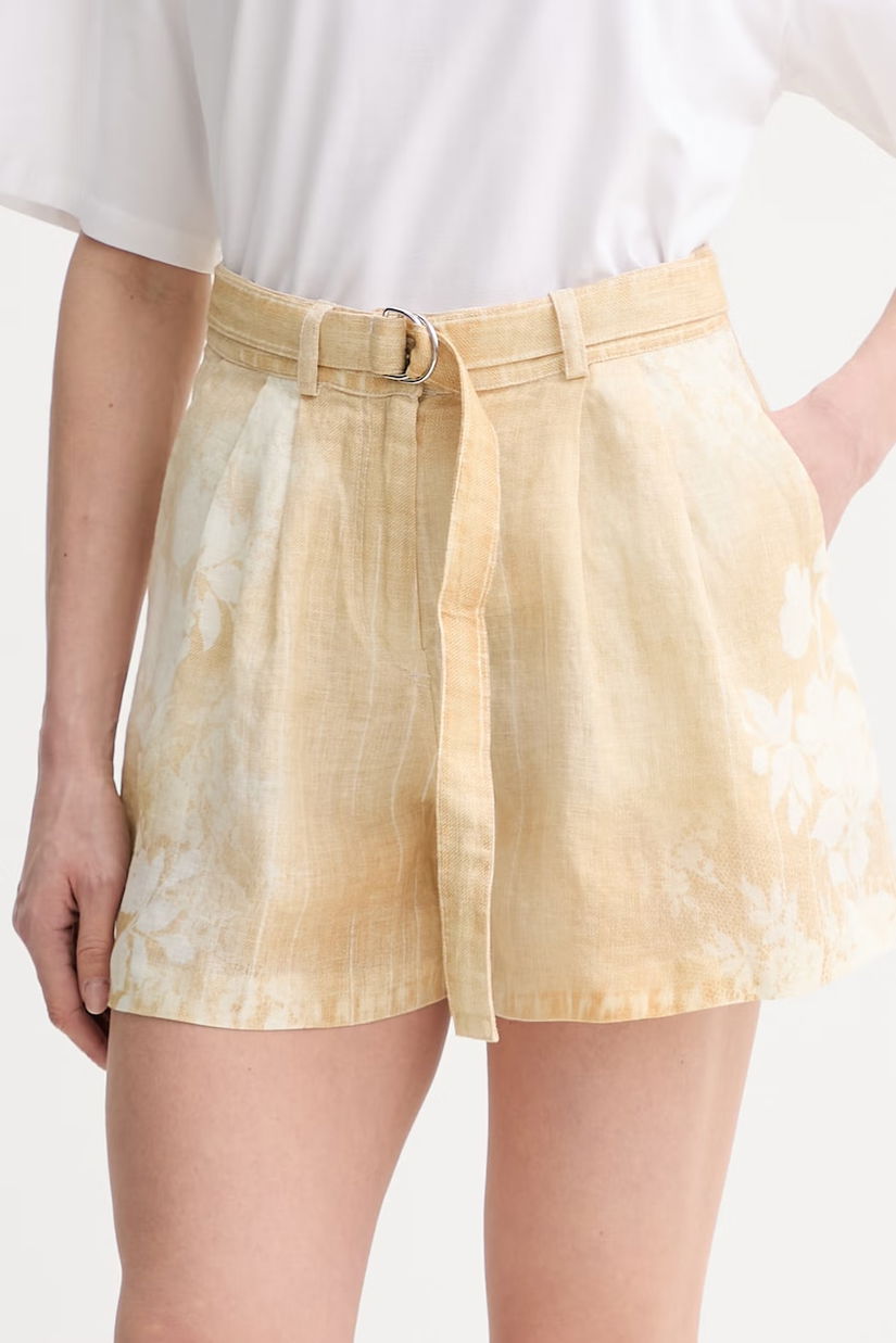 ERMANNO Firenze pantaloni scurți pentru femei, din in