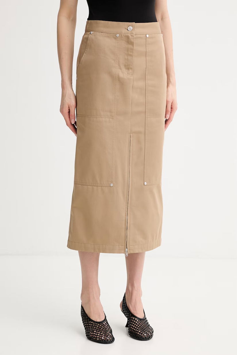 MSGM fustă cu crăpătură din bumbac