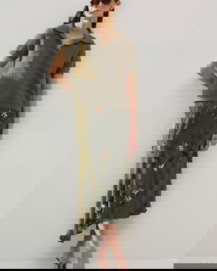 Medicine fustă asimetrică cu vâscoză