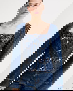 Gestuz cămașă pentru femei, din denim