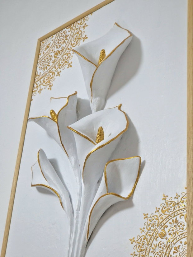 Tablou 3D Texturat Floare Cala