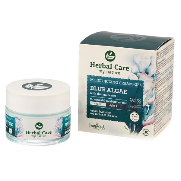 SHORT LIFE - Crema Hidratanta cu Alge Albastre si Apa Termala - Farmona Herbal Care Blue Algae with Thermal Water Moisturizing Cream Gel, 50 ml