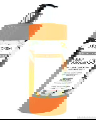 SHORT LIFE - Gel de Dus si Sampon Cremos 2 in 1 cu Extract de Portocale Dulci - Doliderm Fleur D'Oranger 08 Gel Douche Cremeux 2 en 1, 1000 ml