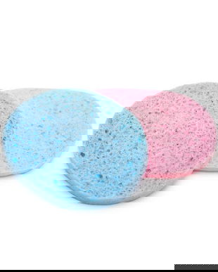 Set 2 bureți curățare față, albastru-roz