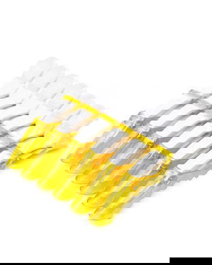 Clame pentru păr, 6 bucăți, alb+galben transparent