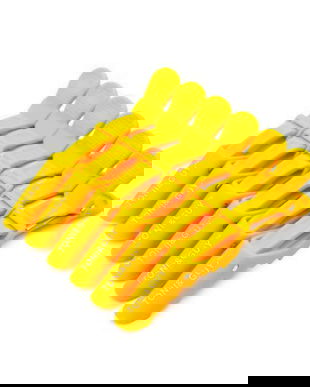 Clame pentru păr, 6 bucăți, galbene