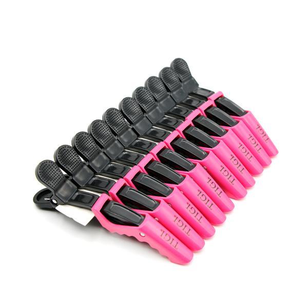 Cleme pentru păr 10 bucăți, negru + roz