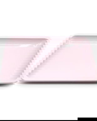 Tavă metalică dreptunghiulară, 18*12,5 cm, roz