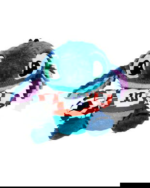 Jucarie Plus Stitch Fotbal 2026 tricou rosu, 20 cm