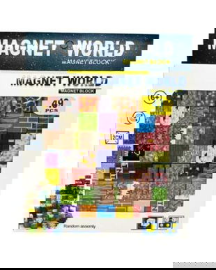 Set Cuburi Magnetice Minecraft, 49 Bucati