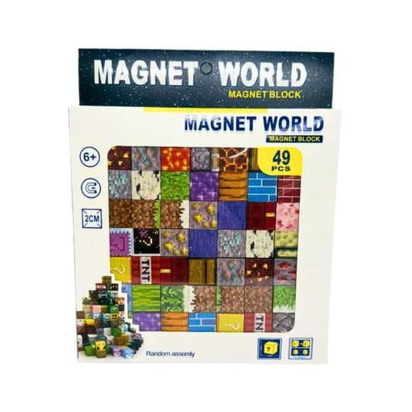 Set Cuburi Magnetice Minecraft, 49 Bucati