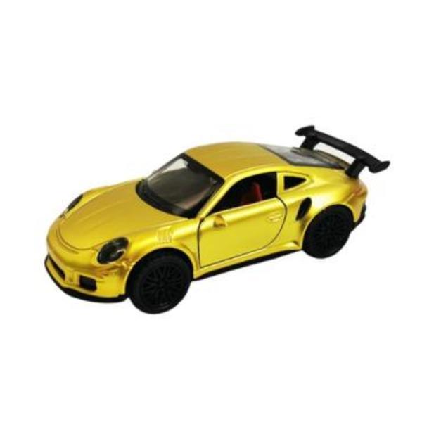 Masinuta Metalica Die-Cast Galben Metalic, 10 cm