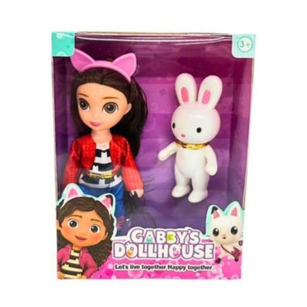 Papusa Gabby Dollhouse, 15 cm - Papusa cu Accesorii Iepuras