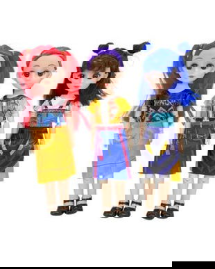 Set 3 Papusi K-Pop cu Articulatii Mobile, 28 cm &ndash; Rumi, Mira si Zoey