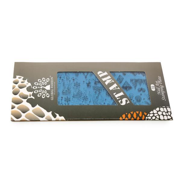 Matrita pentru stampila unghii de Anul Nou #16, Global Fashion, L033, 12,5*6,5 cm