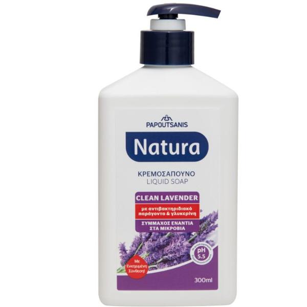 Sapun Lichid pentru Maini - Natura Clean Lavender Liquid Soap, 300 ml