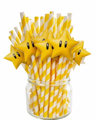 Set paie suc decorate tematica Super Mario
