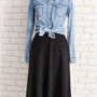 Fusta Clos Neagra cu Buzunare