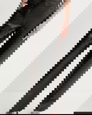 Pinko pantaloni de piele REIMAGINE by Patrick Mcdowell