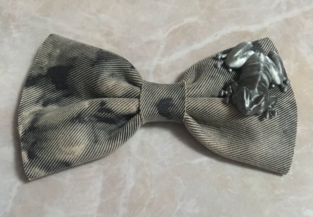 Papion gri cu broscuță metalică