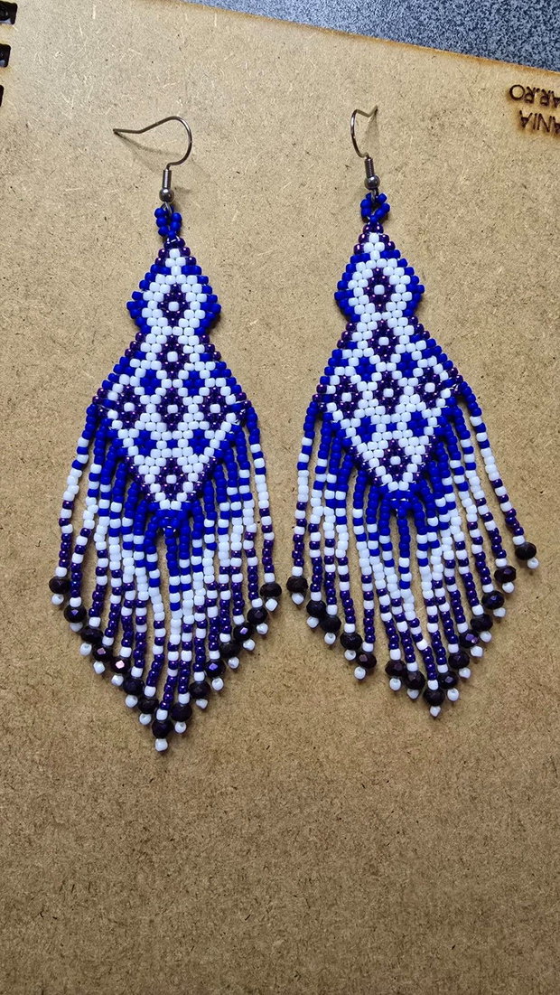Cercei handmade Aurora Indigo