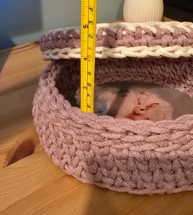 Cos decorativ handmade "Tărâmul croșetat al Yarei"