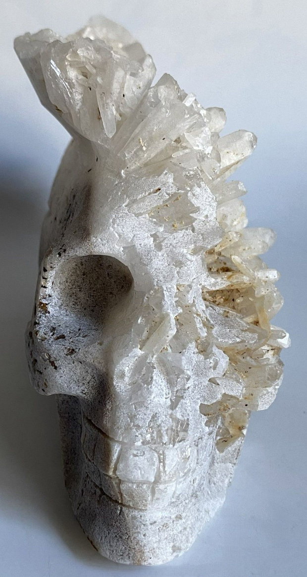 Cuart Transparent (Cristal de Stanca) - Cluster Craniu piatra semipretioasa