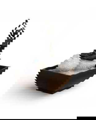 Fantana decorativa Zen de interior Yoga, cu lumina ambientala &ndash; Calm si serenitate