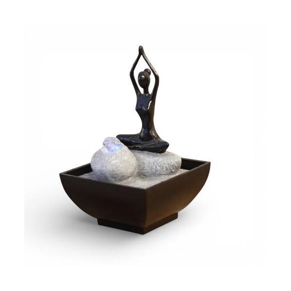 Fantana decorativa Zen de interior Yoga, cu lumina ambientala &ndash; Calm si serenitate