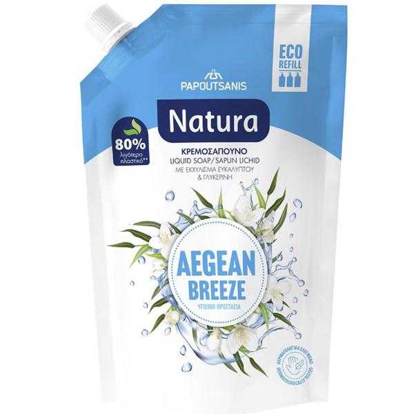 Rezerva Sapun Lichid pentru Maini - Natura Aegean Breeze Lichid Soap Eco Refill, 750 ml