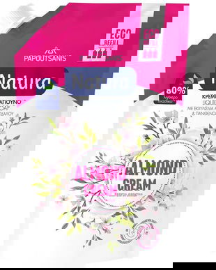 Rezerva Sapun Lichid Cremos pentru Maini - Natura Almond Cream Lichid Soap Eco Refill, 750 ml