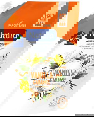 Rezerva Sapun Lichid Cremos pentru Maini - Natura Vanilla Caramel Lichid Soap Eco Refill, 750 ml