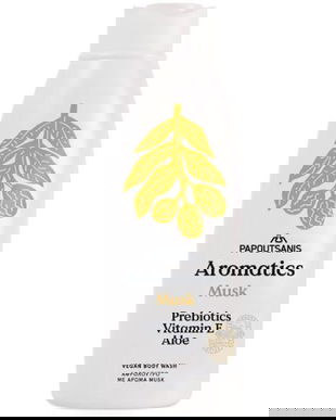 Gel de Dus 100% Vegan cu Parfum de Mosc - Papoutsanis Aromatics Musk Vegan Body Wash, 650 ml