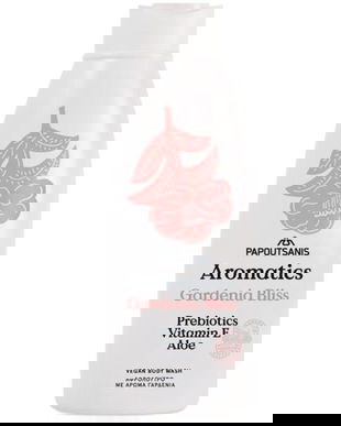 Gel de Dus 100% Vegan cu Parfum de Gardenia - Papoutsanis Aromatics Gardenia Bliss Vegan Body Wash, 650 ml