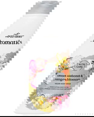 Gel de Dus 100% Vegan cu Migdale Dulci si Floare de Portocal - Papoutsanis Aromatics Nutri Care Body Wash Sweet Almond &amp; Orange Blossom, 600 ml