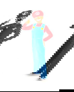 Costum carnaval Mario Classic- Nintendo pentru copii, marimea S (4 /6 ani)