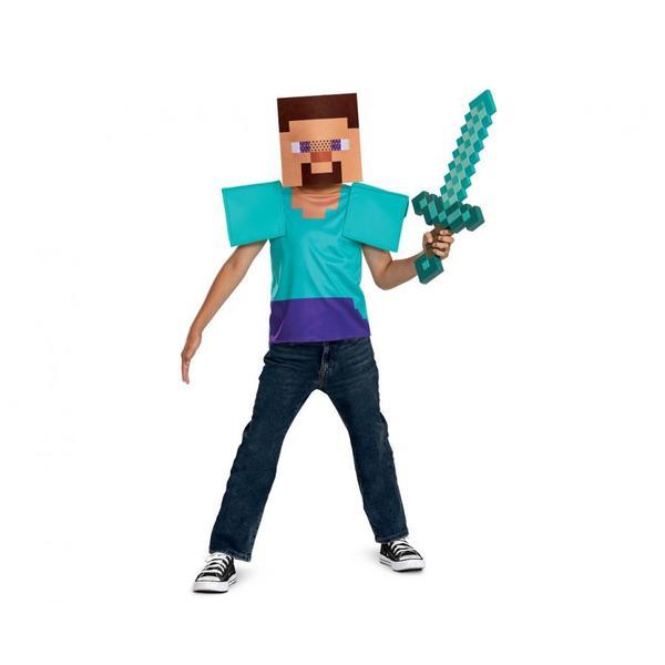 Costum carnaval Minecraft Steve Essential pentru copii, marime S (5 - 6 ani)