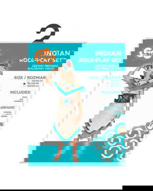 Costum carnaval Indianca pentru fete, 6 - 8 ani ( 120/130 cm)