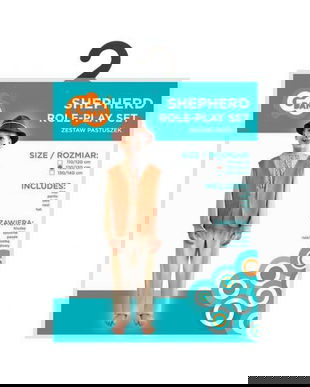 Costum carnval Pastor pentru copii, marime 120-130 cm (6-8 Ani)