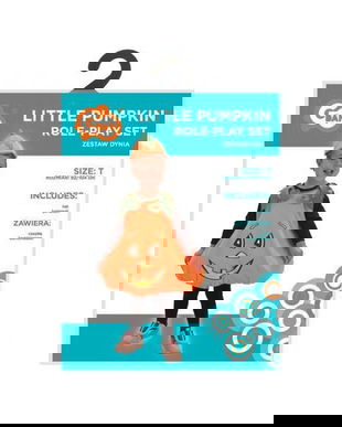 Costum carnaval Dovleac pentru copii, (3 - 4 ani) 92/104 cm