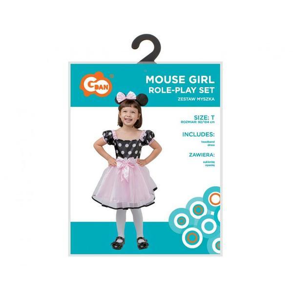 Costum carnaval Minnie Mouse roz pentru copii, 3-4 ani ( 92/104 cm)